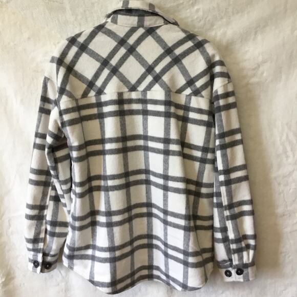 Thread & Supply Grey White Plaid Button Lined Jacket - Picture 10 of 15